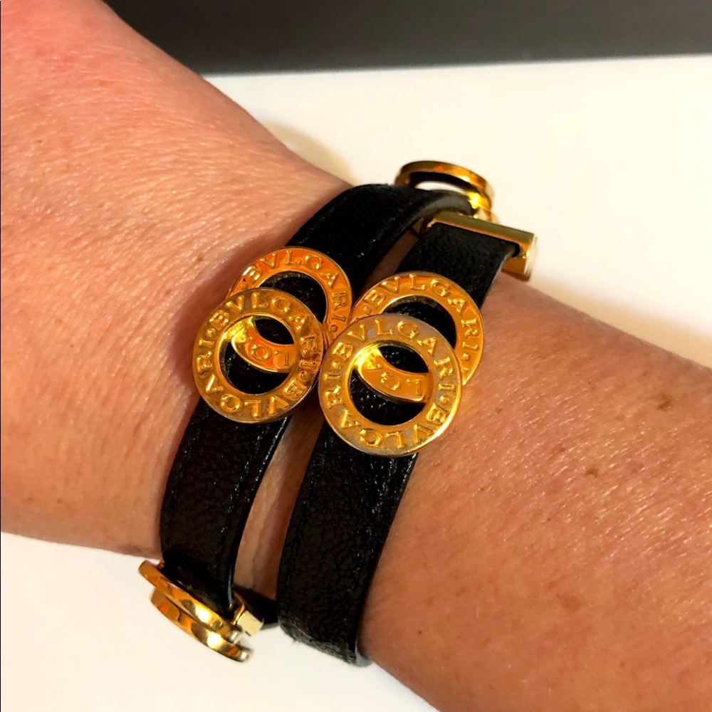Bulgiar Bvlgari Leather Double Coiled Bracelet - Picture 8 of 8